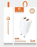 Carregador Duas Entradas Tipo C e USB