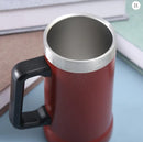 Caneca Térmica Camada Dupla Em Inox Com Alça 710ML