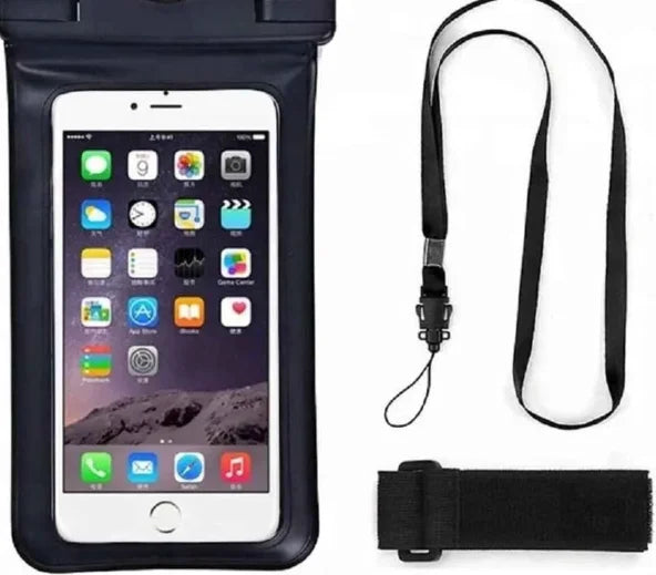 Capinha Bag Aquática Para Celular Prova D’água Universal Cor Preto