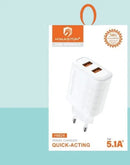 Carregador Duas Entradas Tipo C e USB