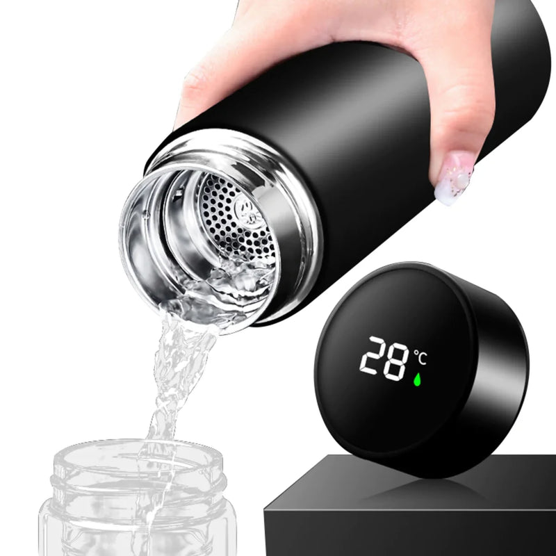 Garrafa termica com led de temoeratura