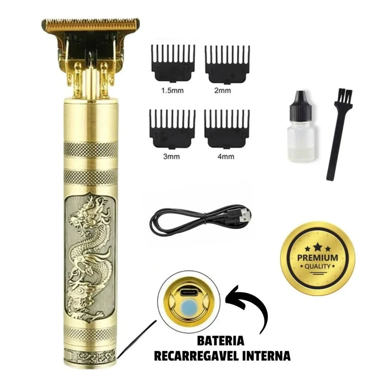 Máquina de Barbear e Cortar Cabelo Profissional Dragão (Plastico)